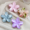 Hair Clip Plastic Resin Fresh Flower Shape Paint Women's
