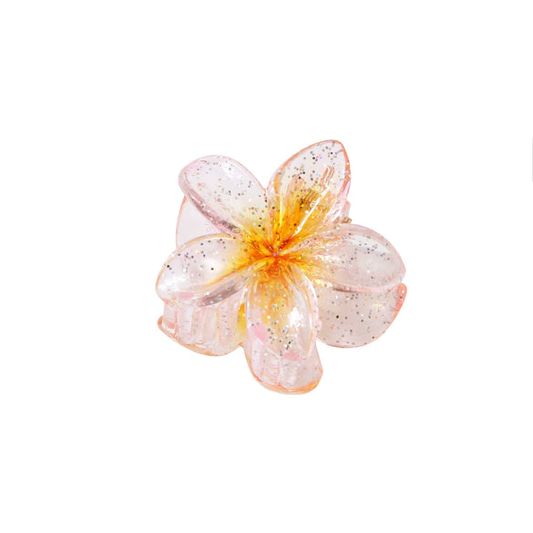 Hair Clip Plastic Resin Glitter Egg Flower Shape Baking Paint Women's
