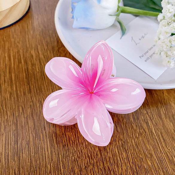 Hair Clip Plastic Resin Handmade Egg Flower Style For Women