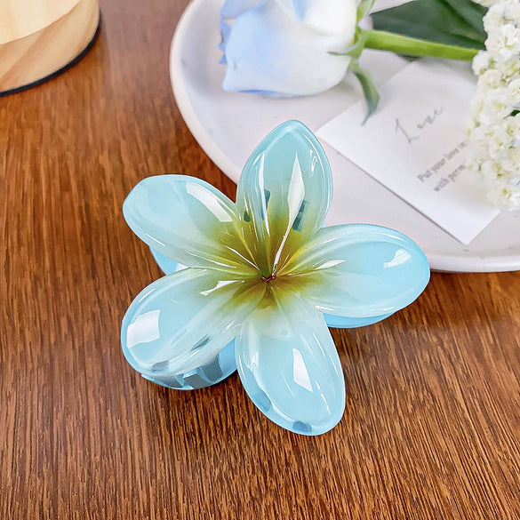 Hair Clip Plastic Resin Handmade Egg Flower Style For Women