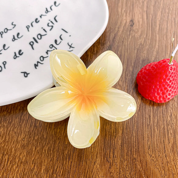 Hair Clip Plastic Resin Handmade Egg Flower Style For Women
