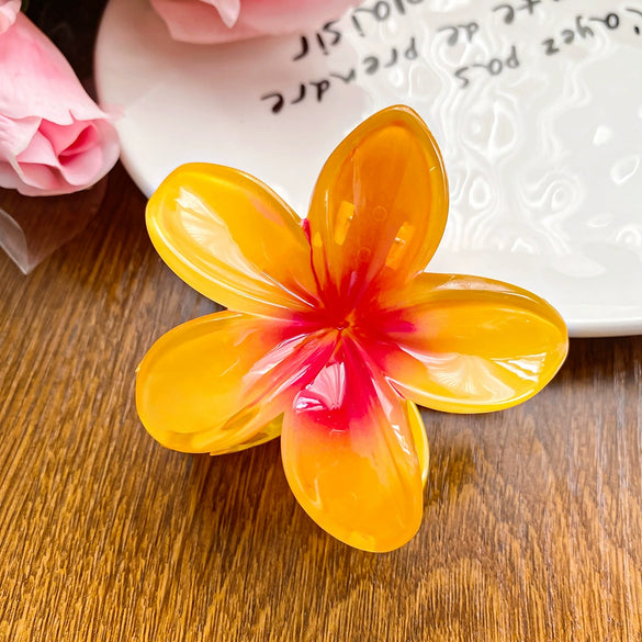 Hair Clip Plastic Resin Handmade Egg Flower Style For Women