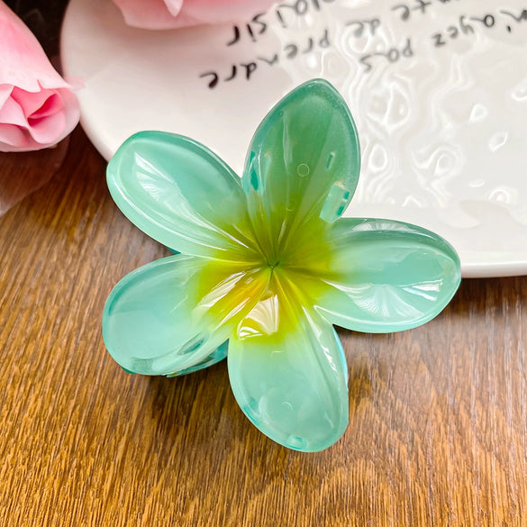 Hair Clip Plastic Resin Handmade Egg Flower Style For Women