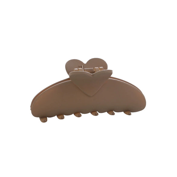 Hair Clip Plastic Resin Love Semicircle Shape Baking Varnish For Ladies