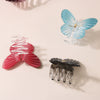 Hair Clip Ps Material Gradient Butterfly Shark Style Baking Paint Women's