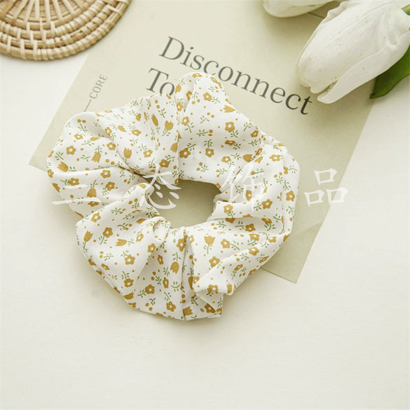 Hair Elastic Rubber Band Headdress Chiffon Small Floral Seiko High Elasticity Sweet