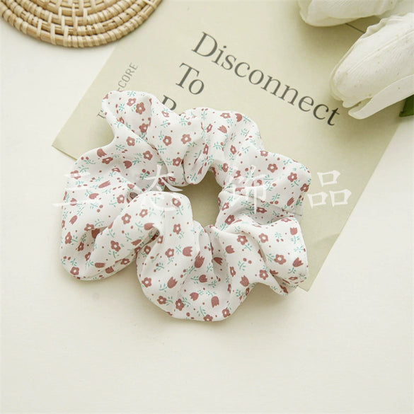 Hair Elastic Rubber Band Headdress Chiffon Small Floral Seiko High Elasticity Sweet