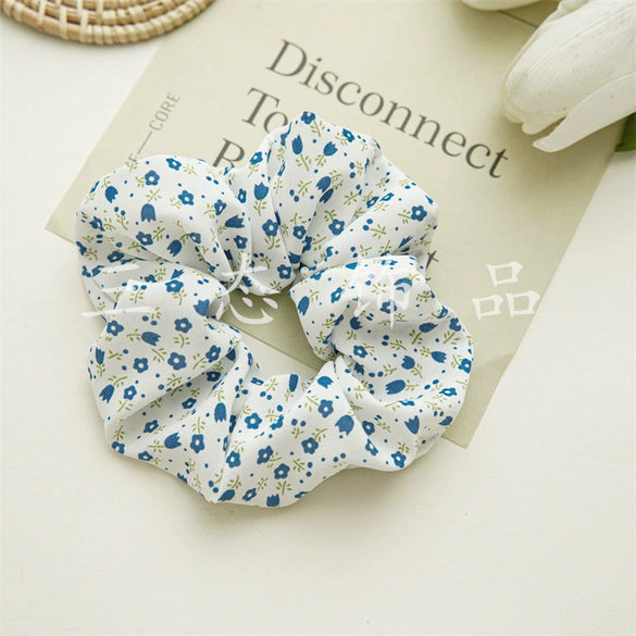 Hair Elastic Rubber Band Headdress Chiffon Small Floral Seiko High Elasticity Sweet