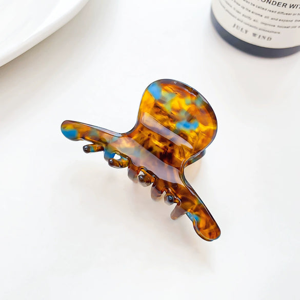 Hair Grab Clip Acetic Acid Geometric Handmade For Women