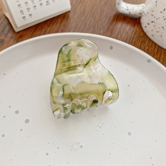 Hair Grab Clip Acetic Acid Geometric Rectangle Handmade Women's Jewelry