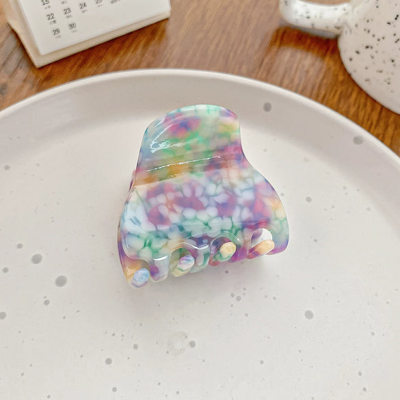 Hair Grab Clip Acetic Acid Geometric Rectangle Handmade Women's Jewelry