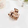 Hair Grab Clip Acetic Acid Plate Simple Style Leopard Print Handmade
