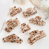 Hair Grab Clip Acetic Acid Plate Simple Style Leopard Print Handmade
