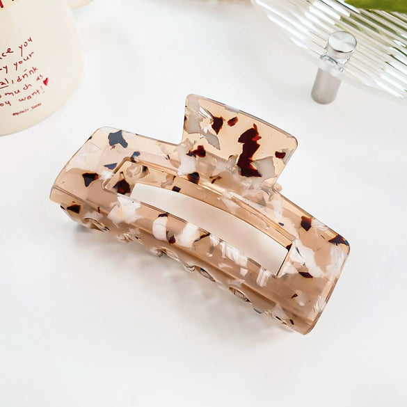 Hair Grab Clip Acetic Acid Plate Simple Style Leopard Print Handmade