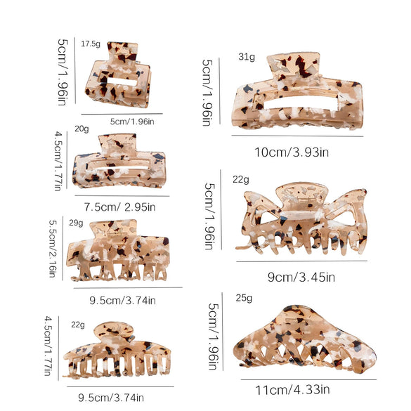 Hair Grab Clip Acetic Acid Plate Simple Style Leopard Print Handmade