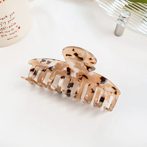 Hair Grab Clip Acetic Acid Plate Simple Style Leopard Print Handmade