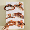 Hair Grab Clip Plastic Resin Leopard Print Electroplated Highend Women's Hair Accessories