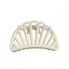 Hair Grab Clip Plastic Resin Semicircle Fan Shaped Baking Paint Headwear