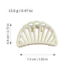 Hair Grab Clip Plastic Resin Semicircle Fan Shaped Baking Paint Headwear