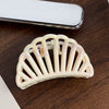 Hair Grab Clip Plastic Resin Semicircle Fan Shaped Baking Paint Headwear