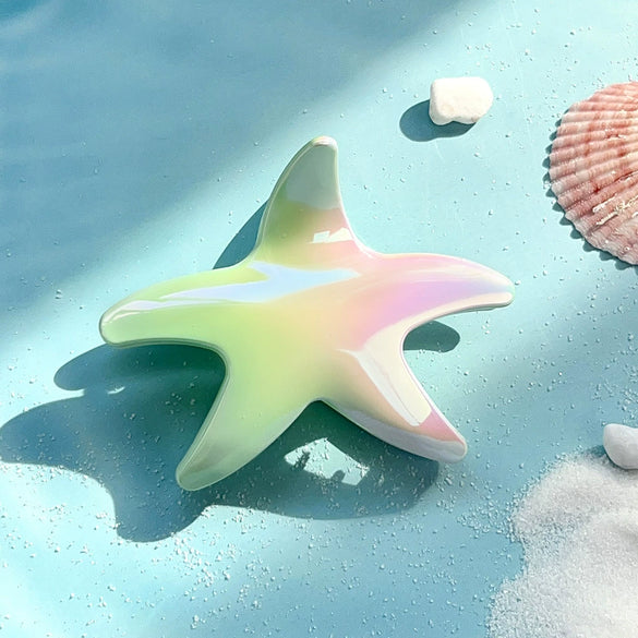 Hair Grab Clip Starfish Gradient Color Electroplated Marine Series Women