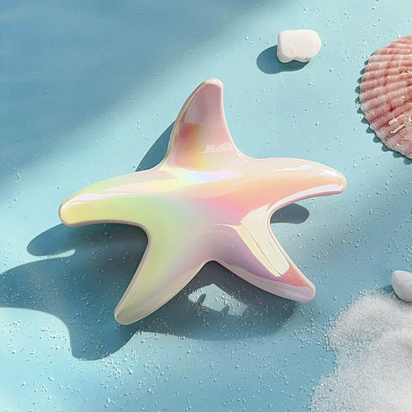 Hair Grab Clip Starfish Gradient Color Electroplated Marine Series Women