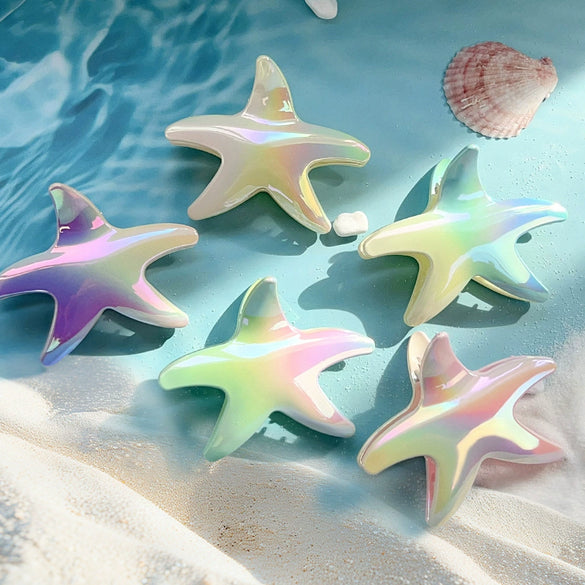Hair Grab Clip Starfish Gradient Color Electroplated Marine Series Women