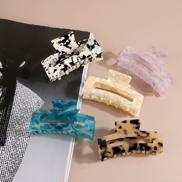 Hair Gripper Acetic Acid Material Rectangular Handmade Fashionable Versatile