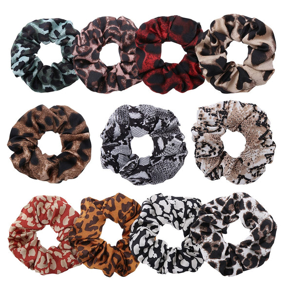 Hair Headwear Cloth Leopard Pattern Round Handmade