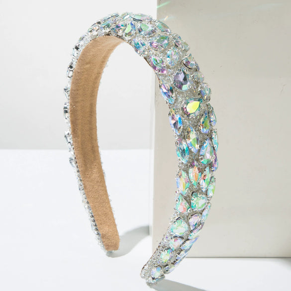 Hair Hoop Baroque Style Glass Glaze Diamond Women's Hair Accessories