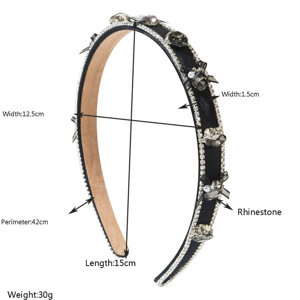 Hair Hoop Glass Drill Diamond Geometric Women's Hair Accessories