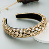 Hair Hoop Headband Handmade Rhinestone Gem Fabric Hair Accessories