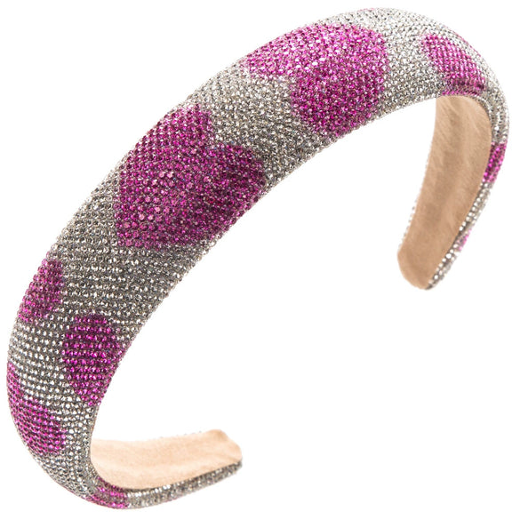 Hair Hoop Headband Rhinestone Diamond Love Shape Hair Accessories