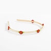 Hair Hoop Metal Daisy Flower Rice Bead Imitation Pearl Pastoral Style Geometric Hair Accessories