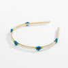 Hair Hoop Metal Daisy Flower Rice Bead Imitation Pearl Pastoral Style Geometric Hair Accessories