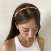 Hair Hoop Metal Daisy Flower Rice Bead Imitation Pearl Pastoral Style Geometric Hair Accessories