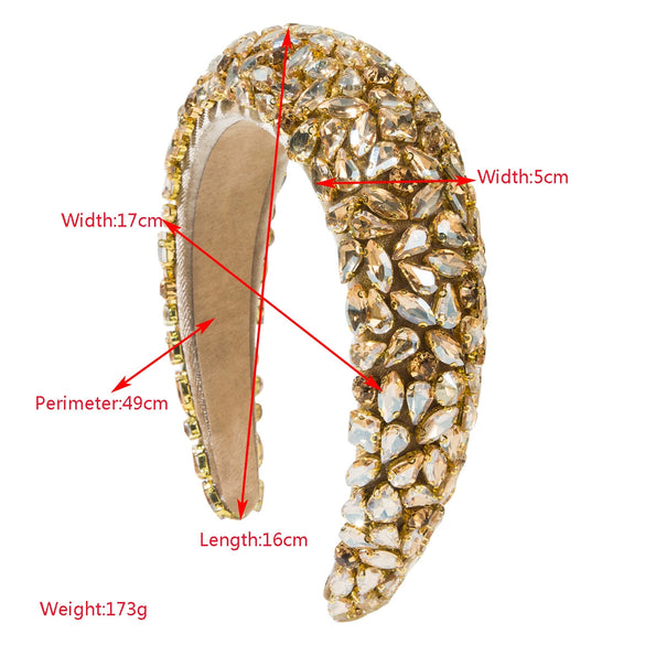 Hair Hoop Rhinestone Baroque Diamond Shining Light Luxury Women's Hair Accessories
