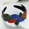 Hair Hoop Rhinestone Leaf Shape Baroque Retro Hair Accessories For Women