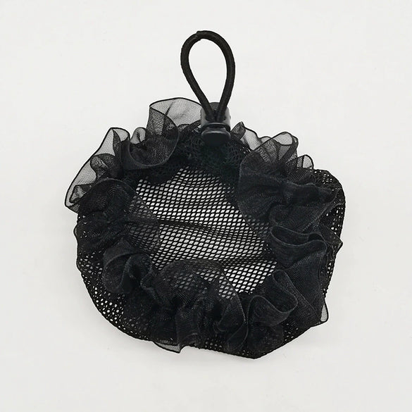 Hair Net Head Flower Hair Clip Net Pocket Elastic Fine Net Full Head Bag Thick And Thin Net Encryption Thick Net With Dancing Work Hair Accessories