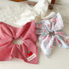 Hair Ring And Hair Rope For Women Square Style Floral Design Fabric Material High Elasticity Seiko Processing