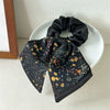 Hair Ring Bowknot Intestine Shape Double Layer Satin Fabric Handmade Women Hair Accessories