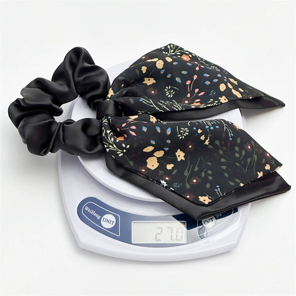 Hair Ring Bowknot Intestine Shape Double Layer Satin Fabric Handmade Women Hair Accessories