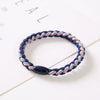 Hair Ring Braided Cloth Handmade Geometric Double Color Twist Braid