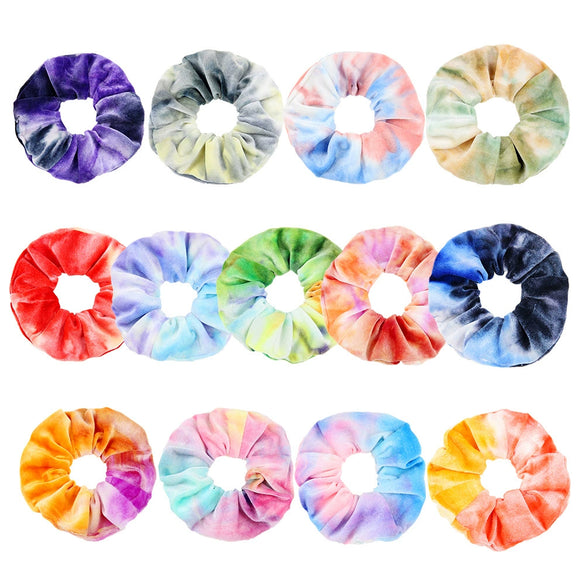 Hair Ring Cloth Velvet Tiedye Handmade Round Large