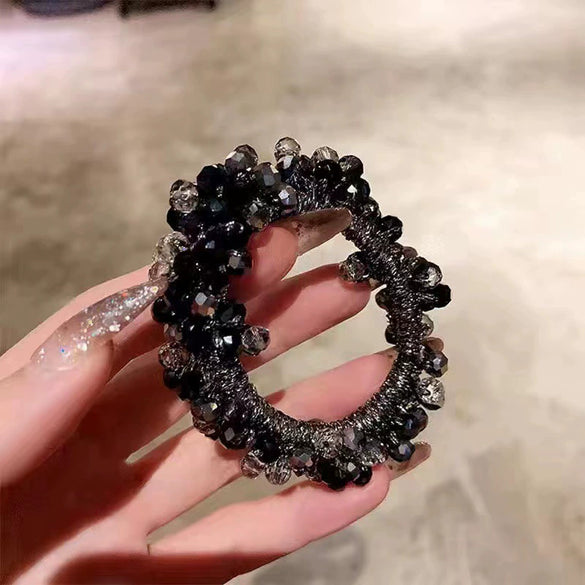 Hair Ring Crystal Handmade Rubber Tendon Female Elegant High Elasticity Headwear