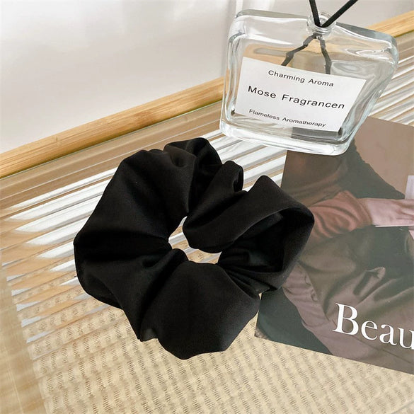 Hair Ring Fabric Doublesided Satin Pig Intestine Style Handmade For Women