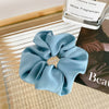 Hair Ring Fabric Doublesided Satin Pig Intestine Style Handmade For Women