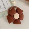 Hair Ring Fabric Flower Bow Drip Glue Handmade Inlaid Simple Hair Accessories For Girls