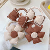 Hair Ring Fabric Flower Bow Drip Glue Handmade Inlaid Simple Hair Accessories For Girls