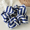 Hair Ring Fabric Handmade Blue Striped Simple Style
